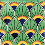 Mexican Clay Tile Pavo Verde 1109